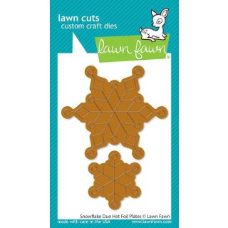 Lawn Fawn, hot foil plate, snowflake duo hot foil plates