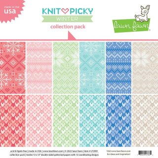 Lawn Fawn, knit picky winter collection pack,...