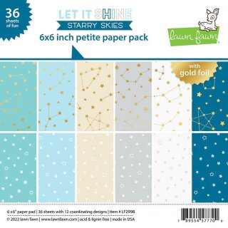Lawn Fawn, let it shine starry skies petite paper pack,...