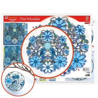 papier + ideen: Quilling Template, Owl Mandala Art Quilling