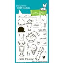 Lawn Fawn, clear stamp, heres the scoop