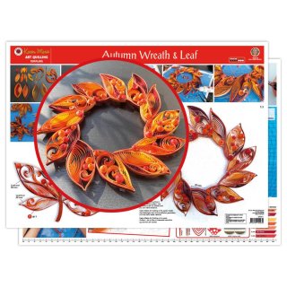 papier + ideen: Quilling Template, Autumn Wreath and Leaf...