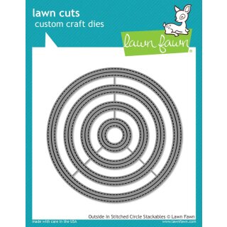 Lawn Fawn, lawn cuts/ Stanzschablone, outside in stitched circle stackables