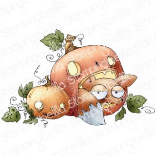 Stamping Bella, Rubber Stamp, FOXY IN THE PUMPKIN