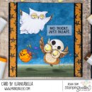 Stamping Bella, Rubber Stamp, SCAREDY OWL