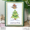 Stamping Bella, Rubber Stamp, HOLIDAY OWL WITH A STAR