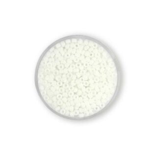 Japanische Miyukirocailles, satt weiß, 2,5mm, 12g