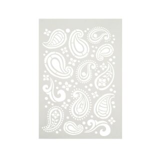Stencils, Paisley Fläche, DIN A4