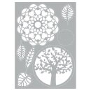 Stencils, Baum Blätter Mandala, DIN A4