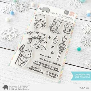 Mama Elephant, clear stamp, Fa La La