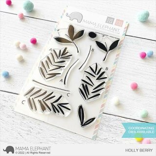 Mama Elephant, clear stamp, Holly Berry