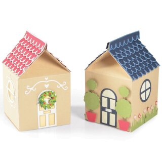 SIZZIX Thinlits Die Set 21PK - Seasonal House Gift Box