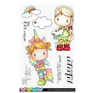 C.C. Designs, clear stamp, Unicorn & Rainbow