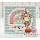 C.C. Designs, clear stamp, Unicorn &amp; Rainbow
