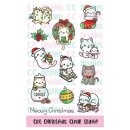 C.C. Designs, clear stamp, Cat Christmas