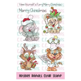 C.C. Designs, clear stamp, Robertos Rascals - Holiday Animals