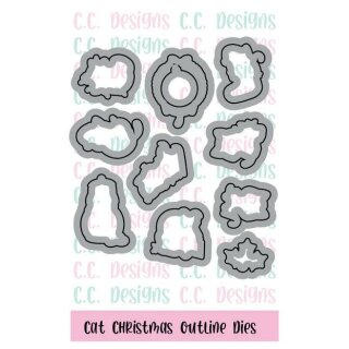 C.C. Designs, Outline Metal Die/ Stanzschablone, Robertos Rascals - New Cat Christmas