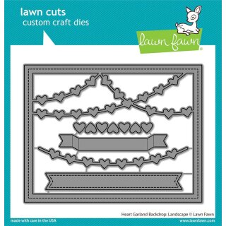 Lawn Fawn, lawn cuts/ Stanzschablone, heart garland...