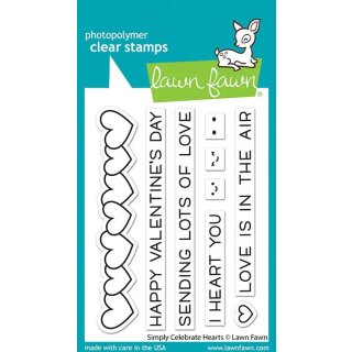 Lawn Fawn, clear stamp, simply celebrate hearts