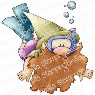 Stamping Bella, Rubber Stamp, GNOME DIVER