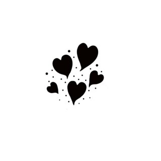 Lavinia Stamps, clear stamp - Group of Hearts Miniature