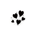 Lavinia Stamps, clear stamp - Group of Hearts Miniature