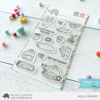 Mama Elephant, clear stamp, Hello Froggy