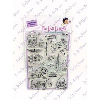 Pixi Dust Designs, clear stamp, Christmas Gnomes