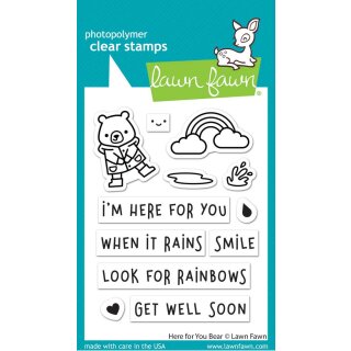 Lawn Fawn, clear stamp, here for you bear
