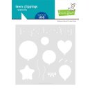 Lawn Fawn, Lawn Clippings, balloons stencil