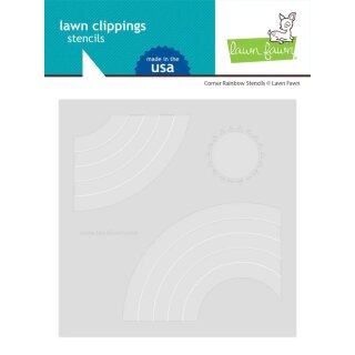 Lawn Fawn, Lawn Clippings, corner rainbow stencils