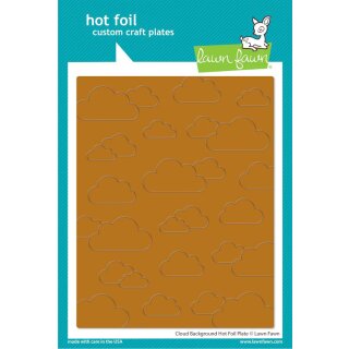 Lawn Fawn, hot foil plate, cloud background