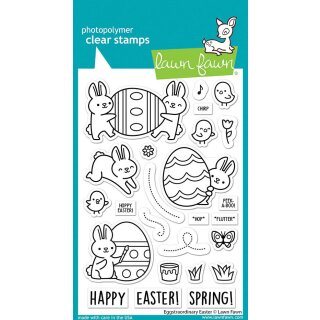 Lawn Fawn, clear stamp, eggstraordinary easter