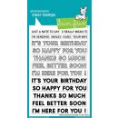 Lawn Fawn, clear stamp, offset sayings: everyday