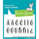 Lawn Fawn, clear stamp, henry jr.s ABCs spanish add-on