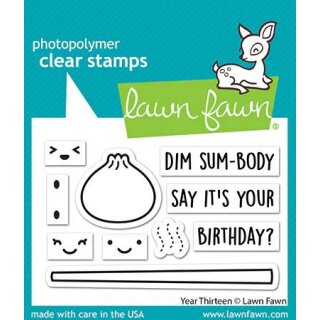 Lawn Fawn, clear stamp, year thirteen