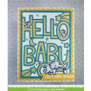 Lawn Fawn, lawn cuts/ Stanzschablone, giant outlined hello baby