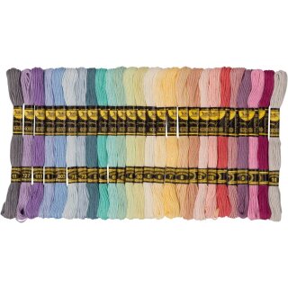 Stickgarn Pastell Mix, 26 Farben