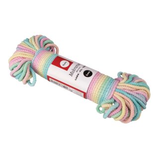 Makramee Garn, Regenbogen, 3mm ø, 30m, ca. 110g, regenbogen