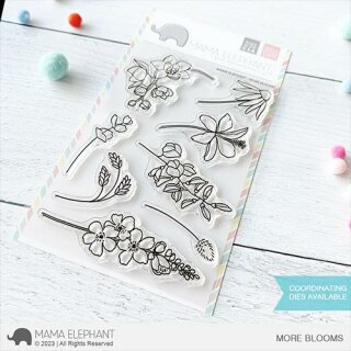 Mama Elephant, clear stamp, More Blooms