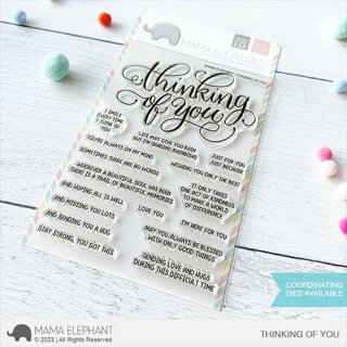 Mama Elephant, clear stamp, Thinking of You