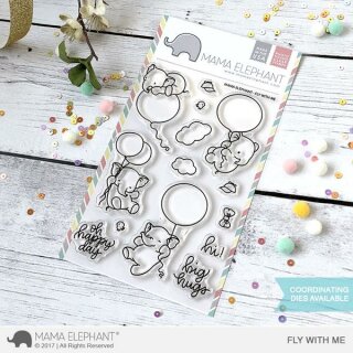 Mama Elephant, clear stamp, Fly with me