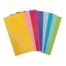 Wachsfolie Glimmer, 10x5cm, 8 Farben sort., 8 Stück,...