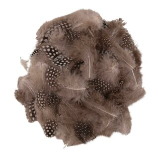 Dekofeder, 6cm, ca. 40 Stück, 2g, schwarz/weiß