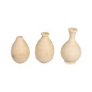 Holz Deko Vase, mini, natur, 4,8-6,4cm, sortiert, PVC-Box...
