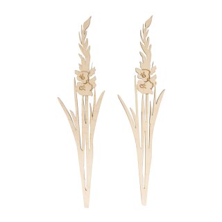 Holzstecker Gladiole, FSC Mix Credit, natur, 20cm,...