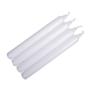 Stabkerze, 2,1cm ø, weiß, 19cm, Box 4Stück