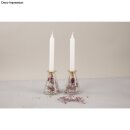 Glasvase m. Trockenblumen + Kerzenhalter, ø...