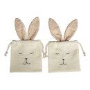 Stoffsäckchen Hase, 12x21cm, SB-Btl. 2Stück