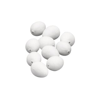 Watteeier, weiß, 29x38 mm, SB-Btl. 10 Stück